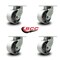 Service Caster 6'' Extra Heavy Duty Semi Steel Cast Iron Wheel Swivel Caster , 4PK CRAN-SCC-KP92S630-SSR-4 - alternate 2
